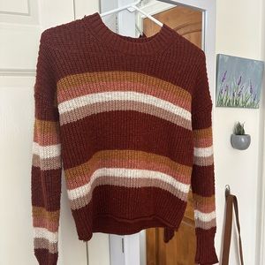 Pink Rose striped sweater